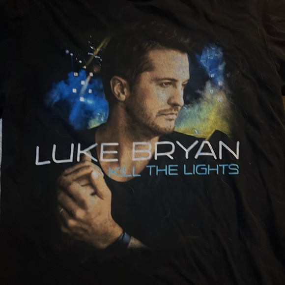 Luke Bryan kill the lights 2016 concert tour black t-shirt men's size small - Picture 2 of 9